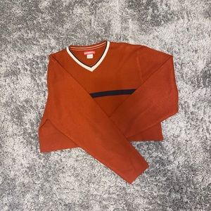 Red  cropped sweater